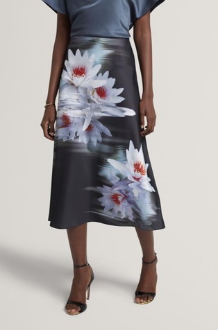 Midi suknja s cvjetnim otiskom