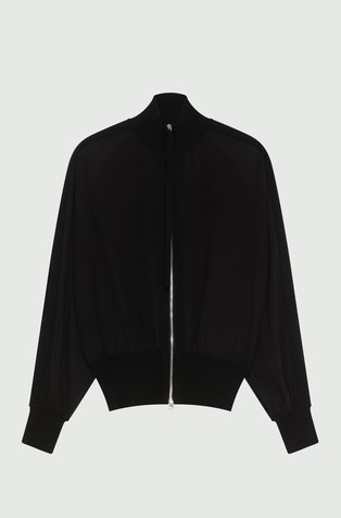 Jakna od žoržeta s pletenim obrubima