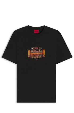 Cotton-jersey T-shirt with printed artwork