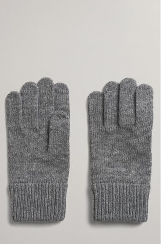 Knitted wool blend gloves