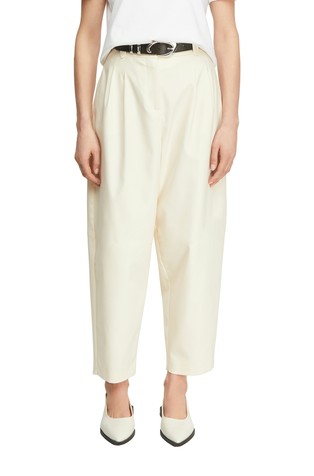 Barrel trousers in textured stretch cotton blend