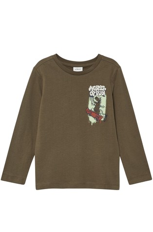 Majica dugih rukava s reljefnim otiskom