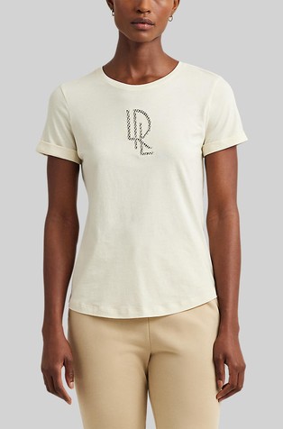 Logo majica kratkih rukava od mješavine pamuka