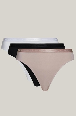 Everyday Luxe paket od 3 para gaćica s logo obrubom