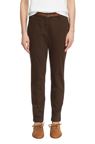 Chino pants with removable belt