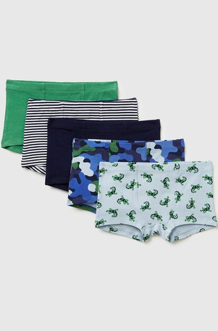 Five boxers in stretch cotton