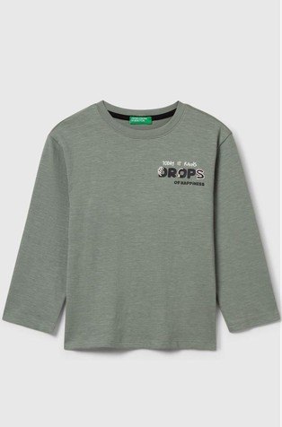 Pamučna majica dugih rukava s otiskom sprijeda i straga