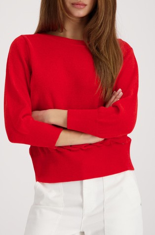Cotton-blend knit jumper