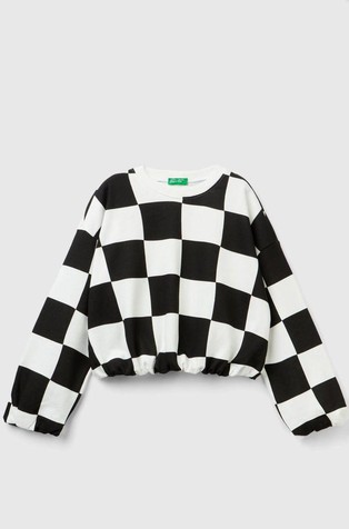 Boxy fit kariran pulover