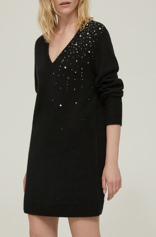 Pletena haljina s ukrasnim kamenčićima