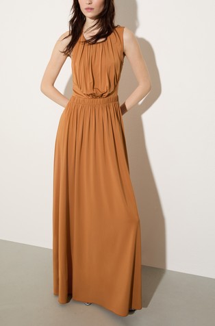 Crepe-jersey maxi dress wit open back