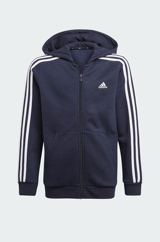 Essentials 3-Stripes pulover s patentnim zatvaračem