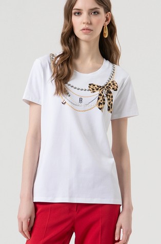 Regular fit pamučna majica s otiskom