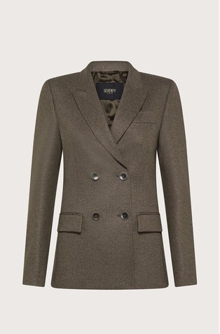 Double-breasted wool blazer