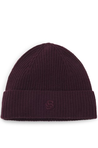 Pletena kapa od vune i kašmira s dvostrukim monogramom B