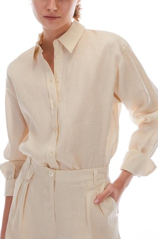 Relaxed fit lanena košulja