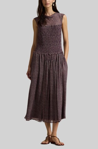 Haljina s uzorkom i zgužvanim izgledom