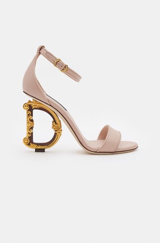 Kožne sandale s baroknom DG petom