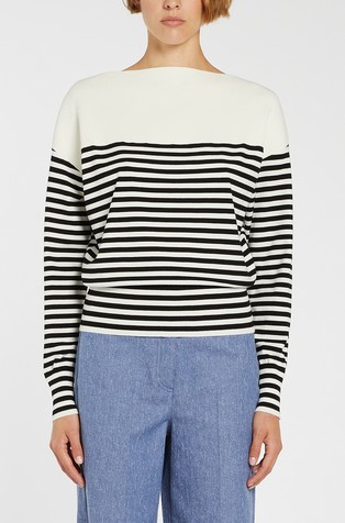 Viscose-blend knit sweater