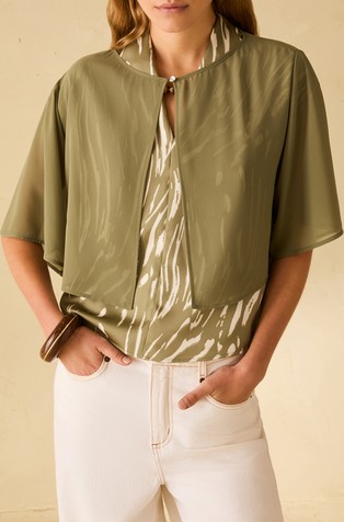 Bolero jacket in georgette