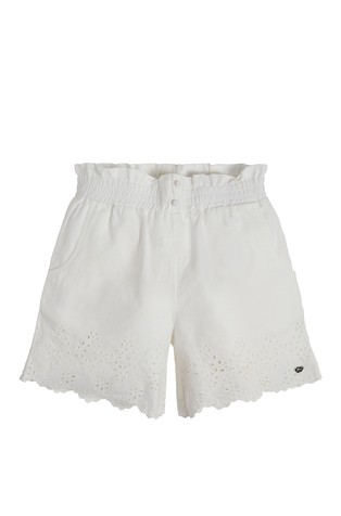 Kratke hlače s visokim strukom i izvezenim obrubom