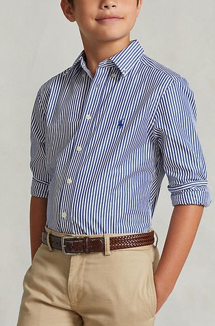 Prugasta košulja od pamučnog popelina