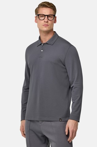 S.Cafè® polo majica dugih rukava od piké tkanine