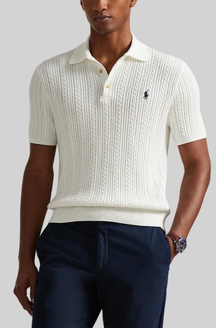 Pletena pamučna polo majica kratkih rukava
