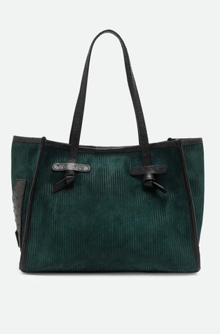 Marcella Tomboy Striped Suede Tote