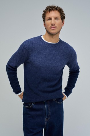 Pleten pulover od mješavine vune s učinkom blijeđenja boje