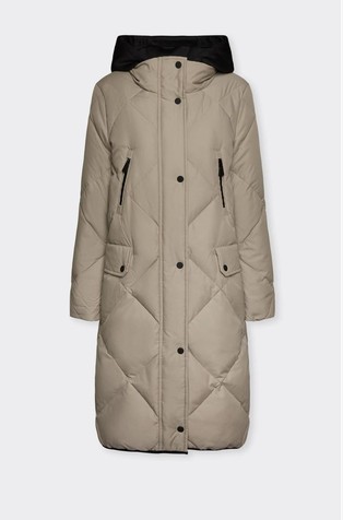 Jakna punjena paperjem s kapuljačom od scuba tkanine