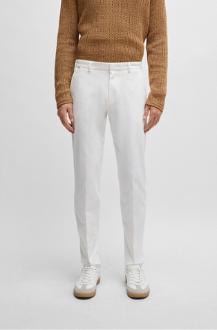 Slim-fit trousers in a cotton blend with stretch