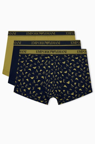 Paket od 3 para bokserica od rastezljivog pamuka s logo obrubom