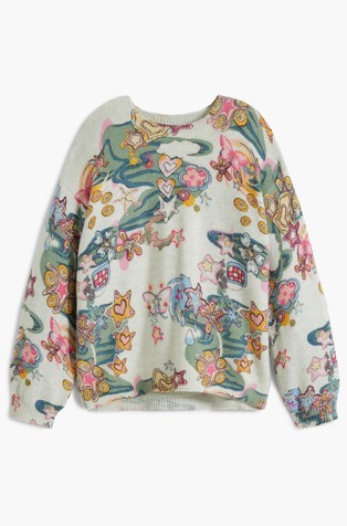 Pleten pulover s uzorkom