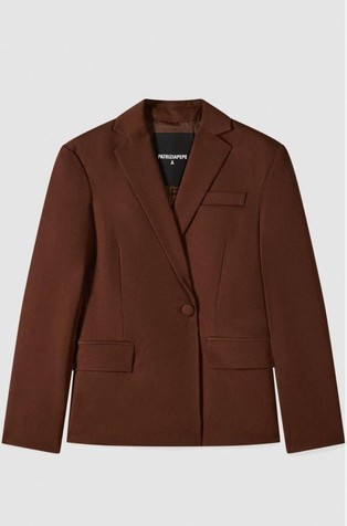 Sako od gabardena s jednorednim kopčanjem