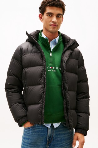 Vodoodbojna prošivena jakna punjena paperjem s kapuljačom