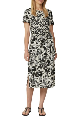 Jersey haljina s uzorkom i detaljem čvora