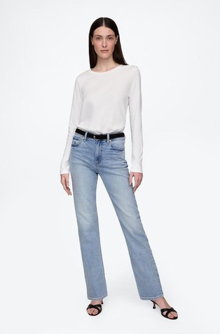 Ženske 90s slim jeans hlače s visokim strukom