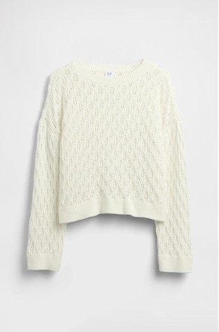 Rupičasto pleten pulover za djevojčice