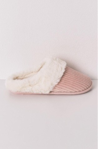 Papuče s lurex prugastim uzorkom