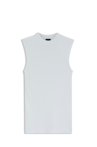 Rebrasto pleten top s povišenim ovratnikom