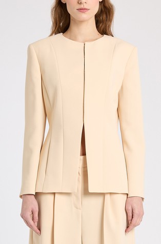 Art. 365 Crew-neck jacket in envers satin