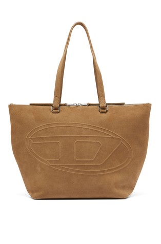 1DR Dome suede tote with Oval D Logo