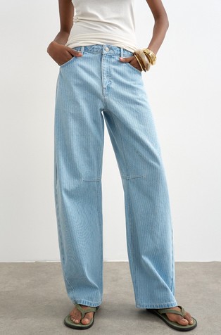 TSBARREL High rise Barrel Fit Jeans