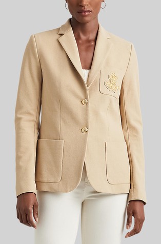 Žakard sako s logo našivkom