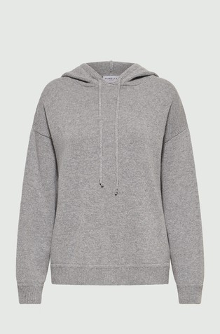 Pleten pulover od mješavine viskoze s kapuljačom