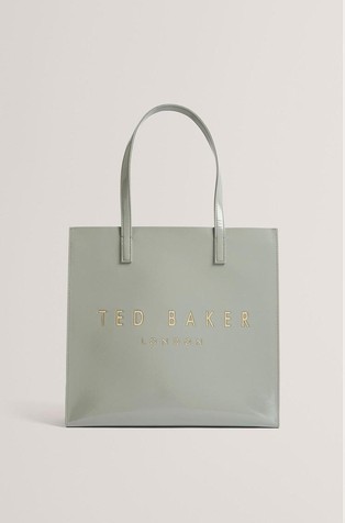 Small Patent Faux Leather Tote Bag