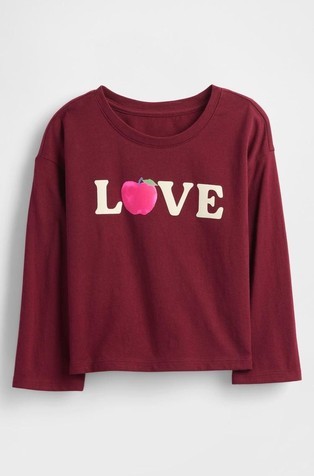 Majica dugih rukava s printom za djecu djevojčice