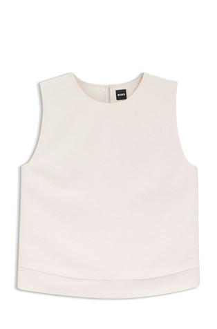Layered sleeveless top with open back