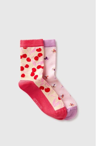 Two pairs of patterned socks